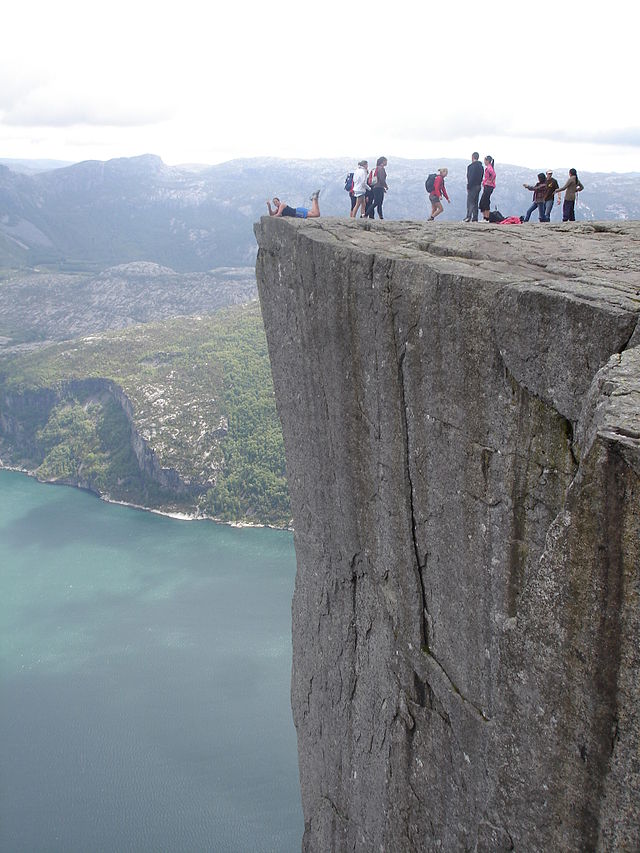 Pulpit rock, photo from wikipedia. 